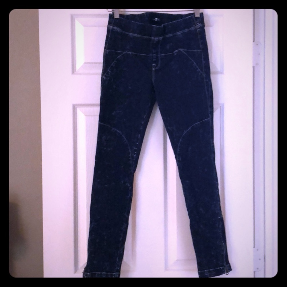 7 For all mankind skinny pants ankle zipper